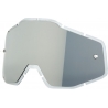 MIRROR SILVER FLASH/SMOKE ANTI-FOG INJECTED REPLACEMENT LENS FOR 100% GOGGLES