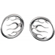 FRONT SPEAKER GRILLS FLAME CHROME