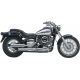 EXHAUST SYSTEM 2 INTO 2 SLASH CUT TIPS CHROME