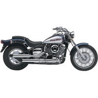 EXHAUST SYSTEM 2 INTO 2 SLASH CUT TIPS CHROME
