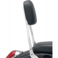 SHORT SQUARE SISSY BAR WITH PAD CHROME