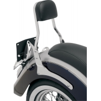 SHORT SQUARE SISSY BAR WITH PAD CHROME