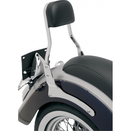 SHORT SQUARE SISSY BAR WITH PAD CHROME