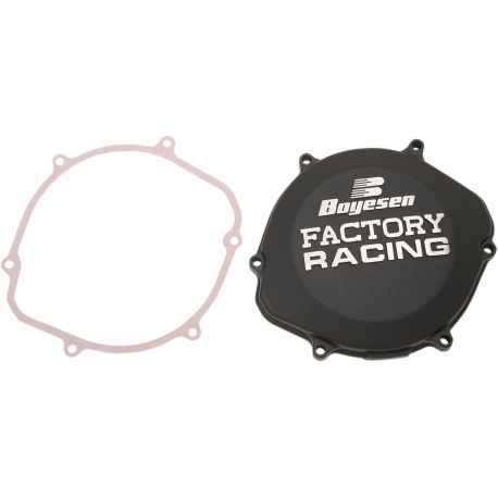 CLUTCH COVER FACTORY RACING ALUMINUM REPLACEMENT BLACK