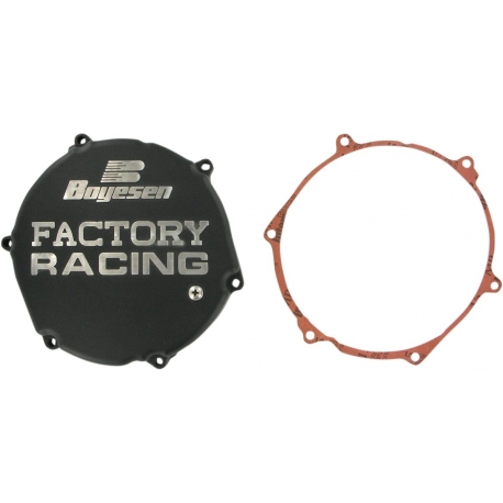 CLUTCH COVER FACTORY RACING ALUMINUM REPLACEMENT BLACK
