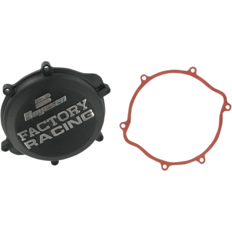 CLUTCH COVER FACTORY RACING ALUMINUM REPLACEMENT BLACK