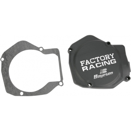 IGNITION COVER FACTORY RACING ALUMINUM REPLACEMENT BLACK