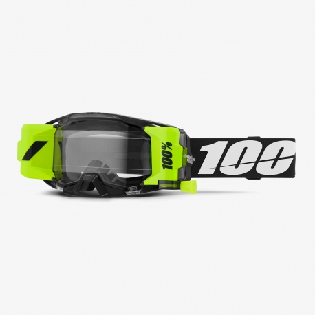 100 PROCENT GOGLE ARMATIC FORECAST ROLL-OFF BLACK - CLEAR LENS - KOLOR CZARNY/BIAŁY SZYBA PRZEŹROCZYSTA