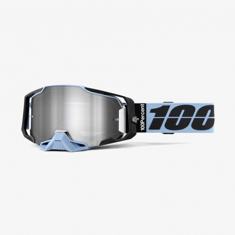 100 PROCENT GOGLE ARMEGA PETROS - MIRROR SILVER LENS - KOLOR NIEBIESKI/CZARNY SZYBKA SREBRNE LUSTRO