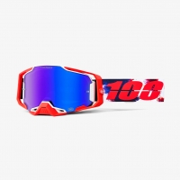 100 PROCENT GOGLE ARMEGA HIPER MORPHO - MIRROR BLUE LENS - KOLOR NIEBIESKI/BIAŁY/CZERWONY SZYBKA NIEBIESKIE LUSTRO