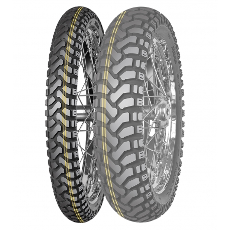 MITAS OPONA 110/80B19 ENDURO TRAIL DAKAR (PODWÓJNY ŻÓŁTY PASEK) 59H TL/TT M+S PRZÓD DOT 04/2024 (zamiennik:70000451)
