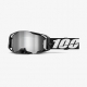 100 PROCENT GOGLE ARMATIC BLACK - MIRROR SILVER FLASH LENS - KOLOR CZARNY/BIAŁY SZYBA SREBRNE LUSTRO