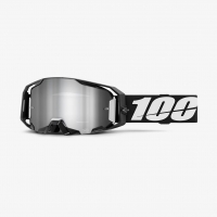100 PROCENT GOGLE ARMATIC BLACK - MIRROR SILVER FLASH LENS - KOLOR CZARNY/BIAŁY SZYBA SREBRNE LUSTRO