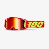 100 PROCENT GOGLE ARMATIC RED - MIRROR RED LENS - KOLOR CZERWONY/ŻÓŁTY FLUO SZYBA CZERWONE LUSTRO