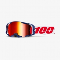 100 PROCENT GOGLE ARMATIC MACH Z - MIRROR RED LENS - KOLOR NIEBIESKI/CZERWONY/BIAŁY SZYBA CZERWONE LUSTRO