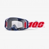 100 PROCENT GOGLE ARMATIC MACH Z - CLEAR LENS - KOLOR NIEBIESKI/CZERWONY/BIAŁY SZYBA PRZEŹROCZYSTA