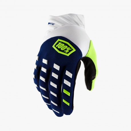 100 PROCENT RĘKAWICE CROSS/ENDURO AIRMATIC NAVY/WHITE KOLOR NIEBIESKI/BIAŁY ROZMIAR S