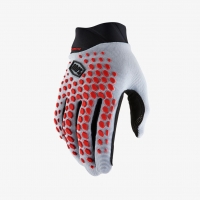 100 PROCENT RĘKAWICE CROSS/ENDURO/MTB GEOMATIC GLOVES GREY/RACER RED KOLOR SZARY/CZERWONY ROZMIAR L