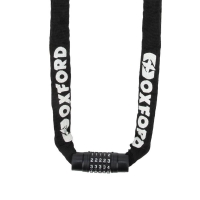 OXFORD ŁAŃCUCH ZABEZPIECZENIE ANTYKRADZIEŻOWE COMBI CHAIN 8, 8mm x 0.9m (ZAMKNIĘCIE NA SZYFR)