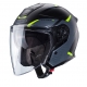CABERG KASK OTWARTY JET OTWARTY FLYON II BOSS KOLOR CZARNY/SZARY/ŻÓŁTY FLUO MAT ROZMIAR M