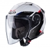 CABERG KASK OTWARTY JET OTWARTY FLYON II BOSS KOLOR BIAŁY/CZARNY/CZERWONY/NIEBIESKI ROZMIAR L