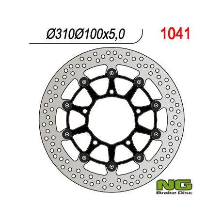 NG TARCZA HAMULCOWA PRZÓD SUZUKI GSXR 600 '06-'07, 750 '06, 1000 '05-'08, VZR 1800 '06-'13, VLZ 1800 '17 (310X100X5,0MM) (5X10,5