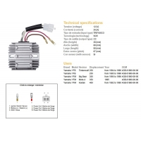 DZE REGULATOR NAPIĘCIA YAMAHA YFB 250 TIMBERWOLF '94-'96 YFM 350 BIG BEAR '95-'96 YFM 400 KODIAK '92-'95 (4GB-81960-00-00)