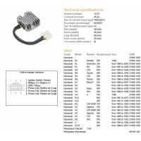DZE REGULATOR NAPIĘCIA KAWASAKI EL/EN/EX/GPZ/KZ/Z (SH530-12) (21066-1030) (SH530-12K,ESR140)