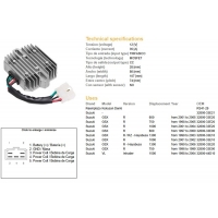 DZE REGULATOR NAPIĘCIA SUZUKI GSX 600R '01-'05 GSX 750R '96-'05 GSX 1000R '01-'04 GSX 1300R HAYABUSA '97-'03 VL 1500 INTRUDE