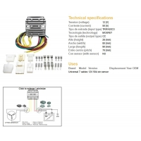 DZE REGULATOR NAPIĘCIA UNIWERSALNY MOSFET (50A) 7 KABLI (3X ŻÓŁTE 2X CZERWONE 2X ZIELONE)