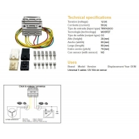 DZE REGULATOR NAPIĘCIA UNIWERSALNY MOSFET (50A) 5 KABLI (3X ŻÓŁTE 1X CZERWONY 1X ZIELONY)