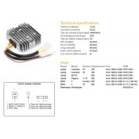 DZE REGULATOR NAPIĘCIA BMW F 650F/ST '93-'00 APRILIA 650 PEGASO '96-04 LEONARDO 250/300ST '99-'05 (SH532B-12) (61312346432, AP