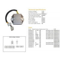 DZE REGULATOR NAPIĘCIA HYOSUNG GT 250R '08-'13 GT 650S/R '08-'13 GV 250 '09-'13 GV 650 '07-'13 MS3 125/250 ST7 700 '10-'13 