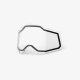100 PROCENT RC2/AC2/ST2 REPLACEMENT LENS - CLEAR - SZYBA/SZYBKA PODWÓJNA DO GOGLI RACECRAFT 2/ ACCURI 2/ STRATA 2 KOLOR PRZEŹROC
