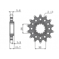 SUNSTAR ZĘBATKA PRZEDNIA 579M 16 YAMAHA FZ1 '06-'14, R1 '04-'14, FJ, XJR (JTF1579.16) (ŁAŃC. 520) (579M16JT) - WYPRZEDAŻ