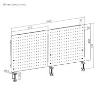 BIKETEC ORGANIZER NA BIURKO WARSZTATOWE ZESTAW 1040x62x575mm MONTAŻ NA ZACISK STAL MALOWANA PROSZKOWO KOLOR CZARNY