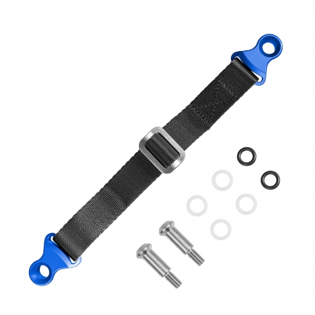 BIKETEC PAS (PASEK) TEKSTYLNY DO WYCIĄGANIA MOTOCYKLA DO MOTOCYKLI JAPOŃSKICH WRAZ ZE ŚRUBAMI, 350CM X 2,5MM X 25MM KOLOR CZARNY