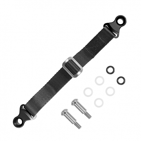 BIKETEC PAS (PASEK) TEKSTYLNY DO WYCIĄGANIA MOTOCYKLA DO MOTOCYKLI JAPOŃSKICH WRAZ ZE ŚRUBAMI, 350CM X 2,5MM X 25MM KOLOR CZARNY