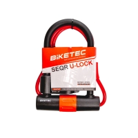 BIKETEC ZABEZPIECZENIE U-LOCK Z LINKĄ ROZMIAR: LINKA 10MM, 1,2M Z KŁÓDKA 180MM X 260MM, 3KLUCZE, JARZMO 16MM