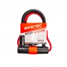 BIKETEC ZABEZPIECZENIE U-LOCK Z LINKĄ ROZMIAR: LINKA 10MM, 1,2M Z KŁÓDKA 180MM X 260MM, 3KLUCZE, JARZMO 16MM