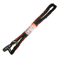 BIKETEC ŁAŃCUCH CP 1,5M, OCZKO 8MM, WBUDOWANA KŁÓTKA 3 KLUCZE, CZARNA OTULINA