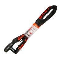 BIKETEC ŁAŃCUCH CP 1,2M, OCZKO 8MM, WBUDOWANA KŁÓTKA 3 KLUCZE, CZARNA OTULINA