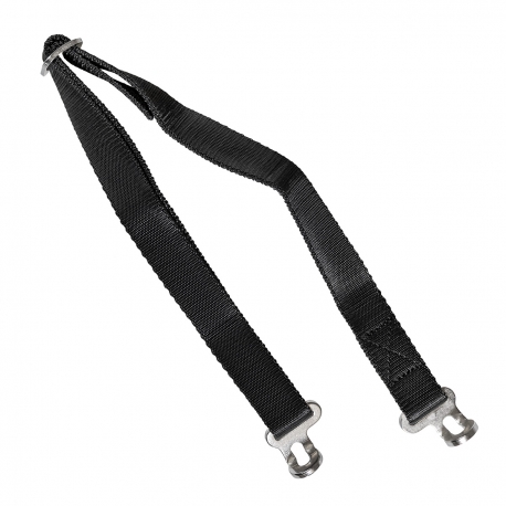BIKETEC PAS (PASEK) TEKSTYLNY DO WYCIĄGANIA MOTOCYKLA KAWASAKI 2,5MM X 25MM KOLOR CZARNY/SREBRNY