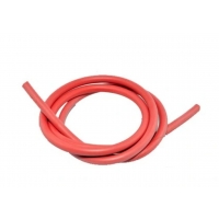 TESLA PRZEWÓD WYSOKIEGO NAPIĘCIA ZAPŁONOWY (COPPER CABLE - MIEDZIANY RDZEŃ) SILIKONOWY 7MM (CZERWONY) - CENA ZA 1M