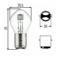 HELLA ŻARÓWKA S2 45/40W 12V BA20D (BULBA)