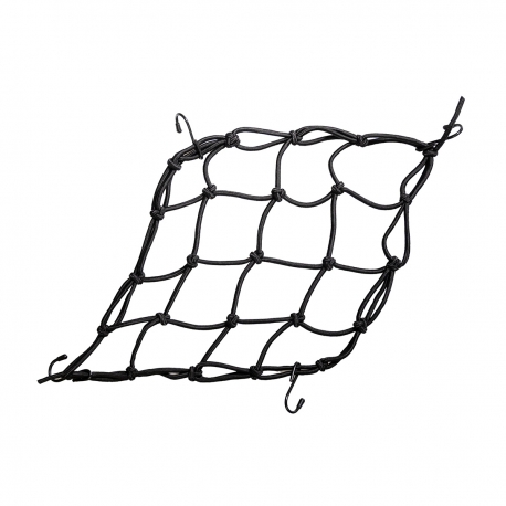BIKETEC SIATKA BAGAŻOWA 4MM X 40 CM X 30 CM, 4 HAKI, KOLOR CZARNY