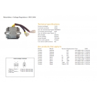 DZE REGULATOR NAPIĘCIA TRIUMPH DAYTONA 675 '06-'14 SPRINT 995/1050 '99-'14 STREET TRIPLE 675 '07-'14 (T1301234, T1304040, T130