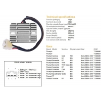 DZE REGULATOR NAPIĘCIA TRIUMPH AMERICA 790/865 '02-'17 BONNEVILLE 865 '02-'17 SCRAMBLER/SPEEDMASTER 865 '02-'17 TT 600 '00-'0