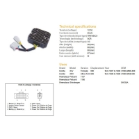DZE REGULATOR NAPIĘCIA HONDA XL 600V '87-'90 XRV 650 AFRICA TWIN '88-'89 (SH538A), (RGU-144, ESR640), (31600-MM9-000) (31600-MS