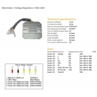 DZE REGULATOR NAPIĘCIA SUZUKI GS 450L '84-'88 GS 700E '85-'86 GS 750ES/EF/ESD '83-'85 GS 1100ES/EF '84-'86 GR 650 TEMPTER '8
